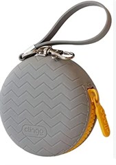 C0097 PORTA CHUPETA CLINGO CINZA/AMARELO