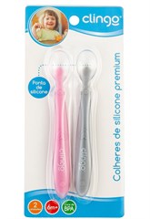 C2251 COLHERES SILICONE PREMIUM ROSA