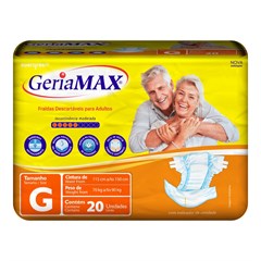 FRALDA ADULTO GERIAMAX (G) C/20UN